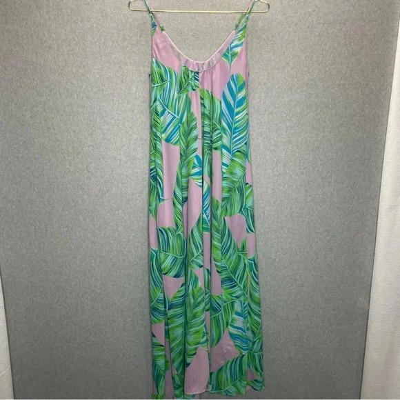 Buddy Love Floral Lightweight Spaghetti Strap Hawaiian Beachy Maxi Dress - Picture 7 of 7